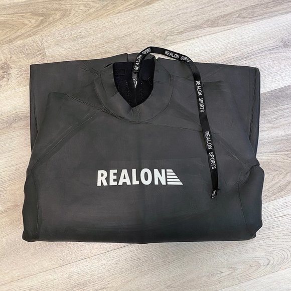 REALON Triathlon 2XL Wetsuit Men 3mm, Cold Water One Piece Smooth Skin Neoprene - Picture 3 of 7